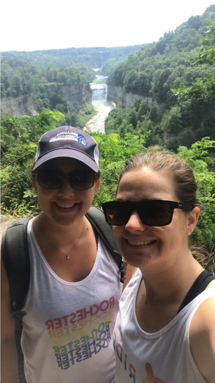 Becca Bellush appreciates our easy access to hiking + nature in ROC